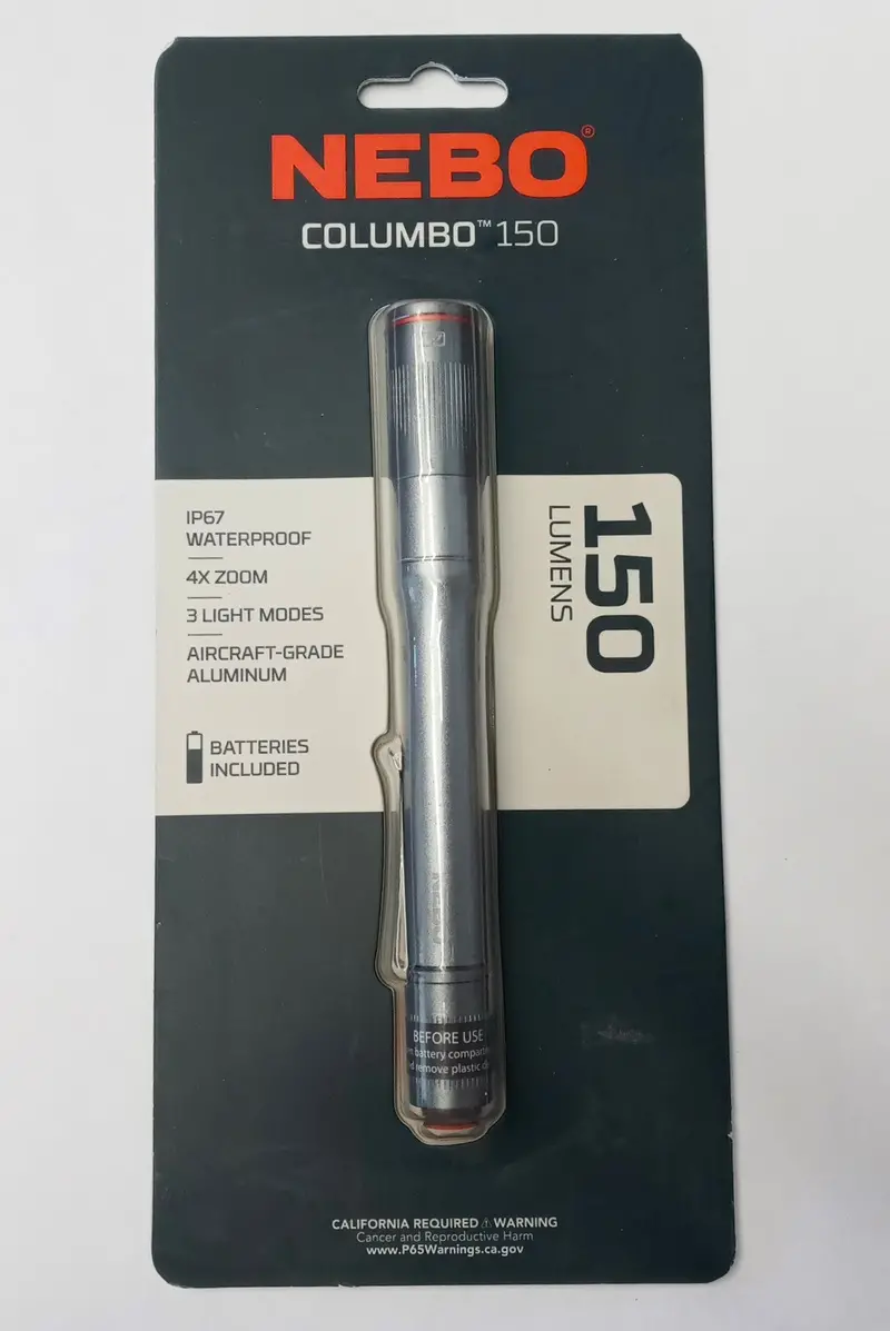 Nebo Columbo Compact Flashlight – 150-Lumen, Fully Waterproof (Model Neb-Poc-0007) 1