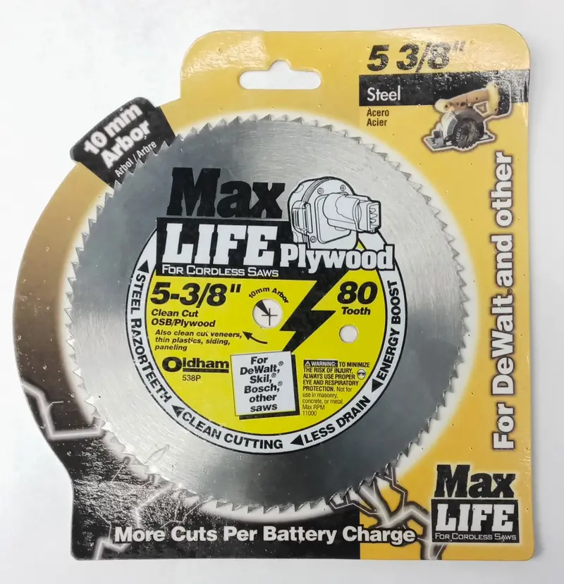 Oldham 538P 80-Tooth Circular Saw Blade For Osb And Plywood Cutting 1