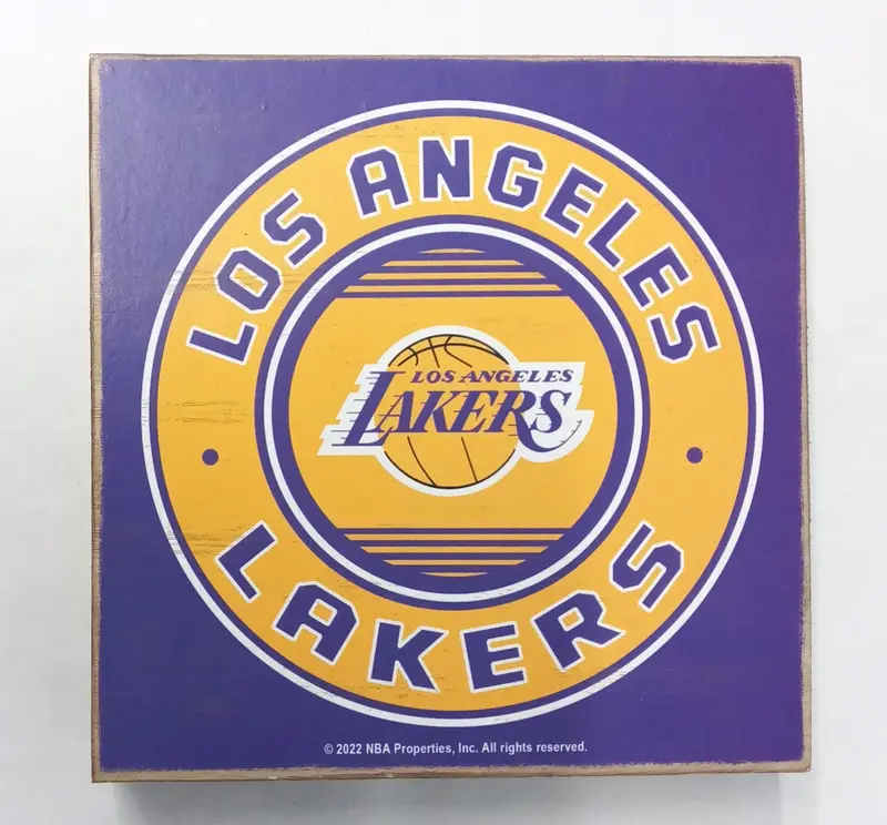 Open Road Los Angeles Lakers Deep-Wood Logo Sign, Officially Licensed Nba Decor 1
