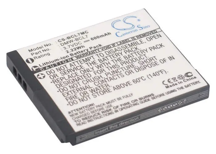 Panasonic Dmw-Bcl7 Camera Battery – 3.7V Li-Ion 600Mah (2.22Wh) For Lumix Dmc-F5 & F5K 1