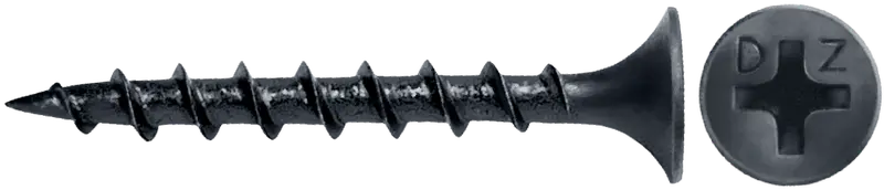 Phosphate-Coated Coarse-Thread Phillips Bugle Drywall Screws – #10 1