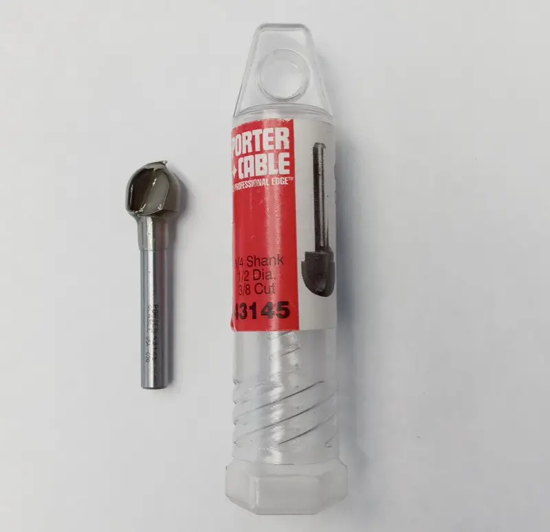 Porter-Cable 43145 Core Box Router Bit – 1/2" Diameter, 3/8" Cut Depth, Usa-Made 1