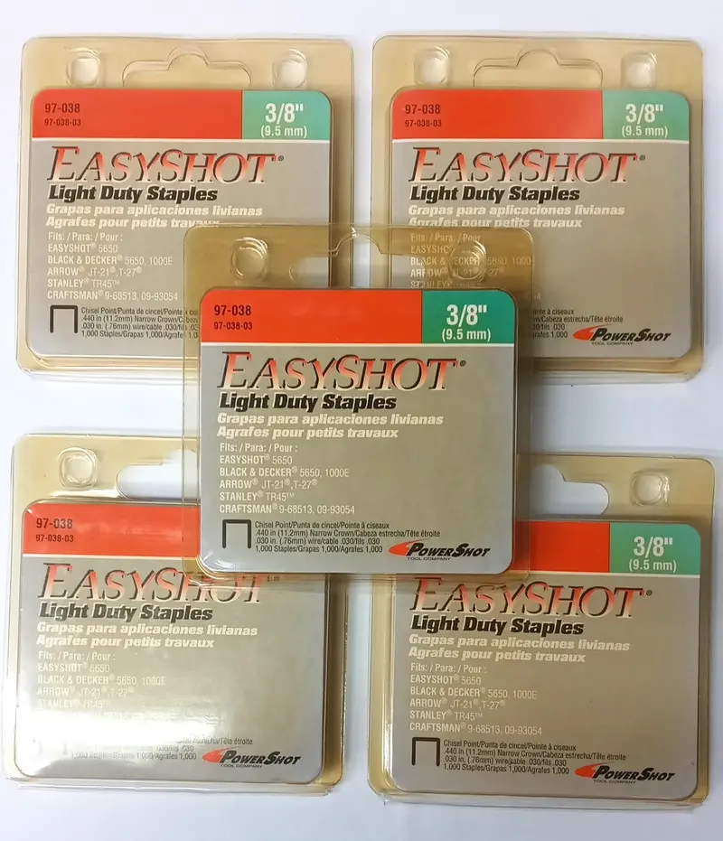 Powershot 3/8-Inch Light-Duty Staples – 5,000-Pack Compatible With Arrow Craftsman Models 1