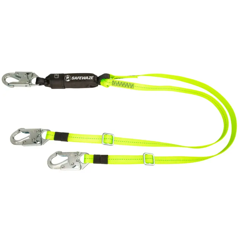 Pro 4-To-6-Foot Dual-Leg Adjustable Energy-Absorbing Lanyard With Snap Hooks 1