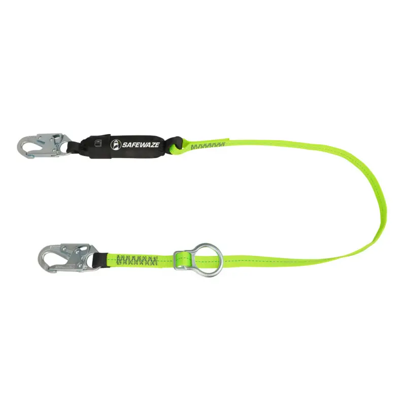 Pro 6-Foot Adjustable-Tie Tie-Back Energy-Absorbing Lanyard With Ring 1