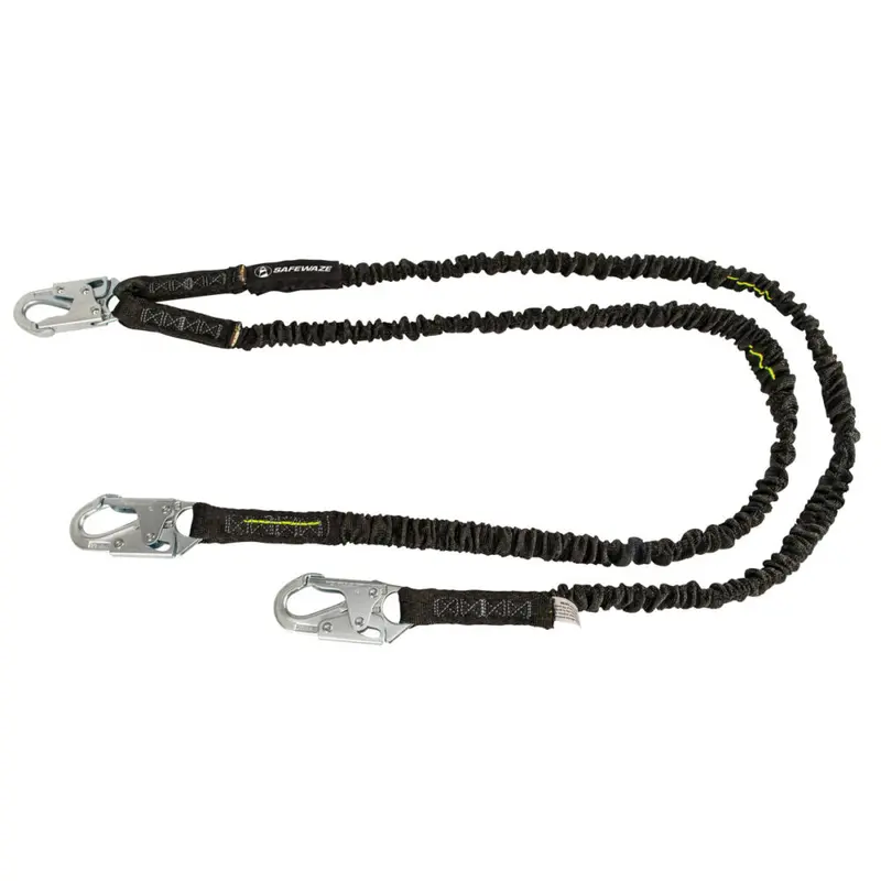 Pro 6-Foot Dual-Leg Internal Shock-Absorbing Lanyard With Snap Hooks 1
