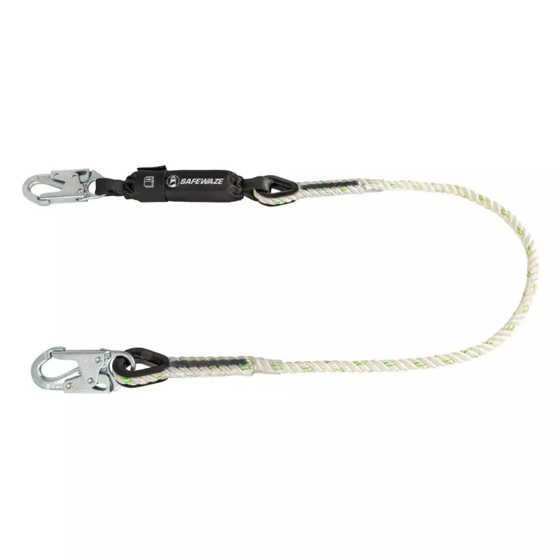 Pro 6-Foot Rope-Based Energy-Absorbing Lanyard With Snap Hook 1