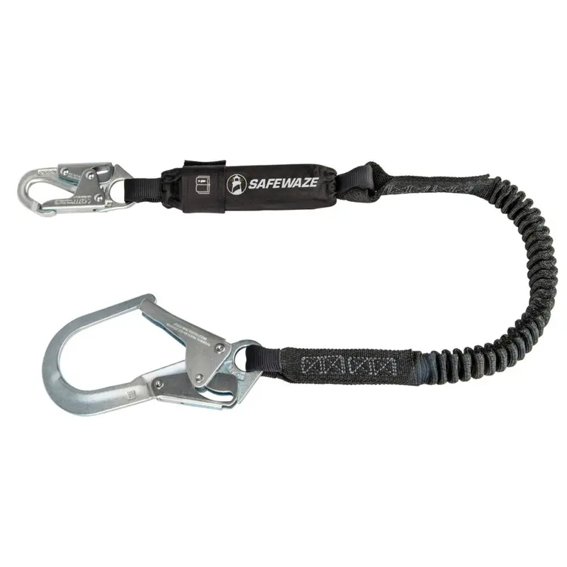 Pro 6-Foot Stretch Shock-Absorbing Lanyard With Rebar Hook 1