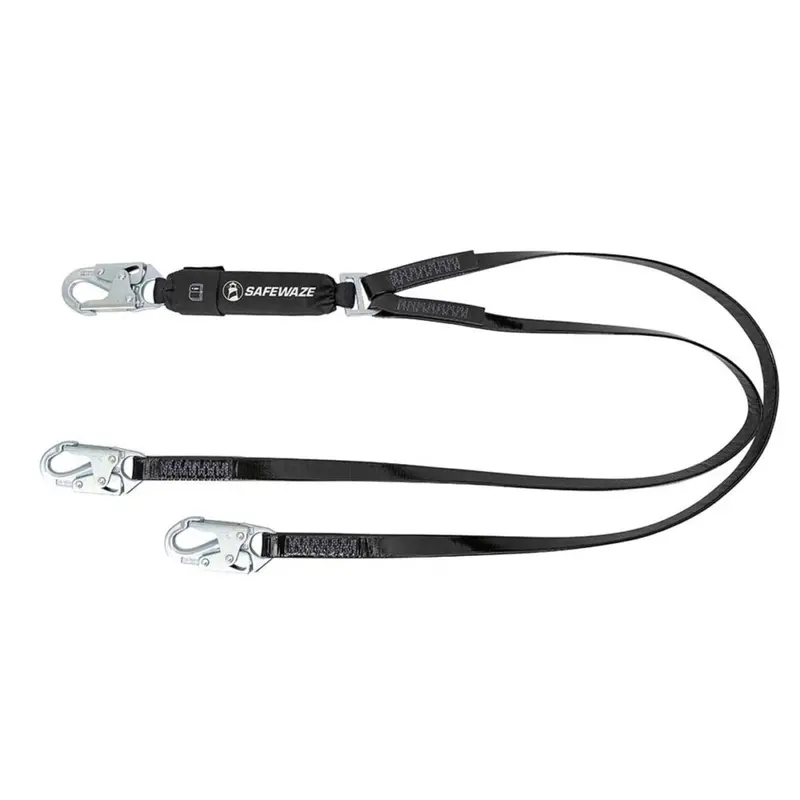 Pro-Shield 6-Foot Dual-Leg Energy-Absorbing Lanyard With Snap Hooks 1