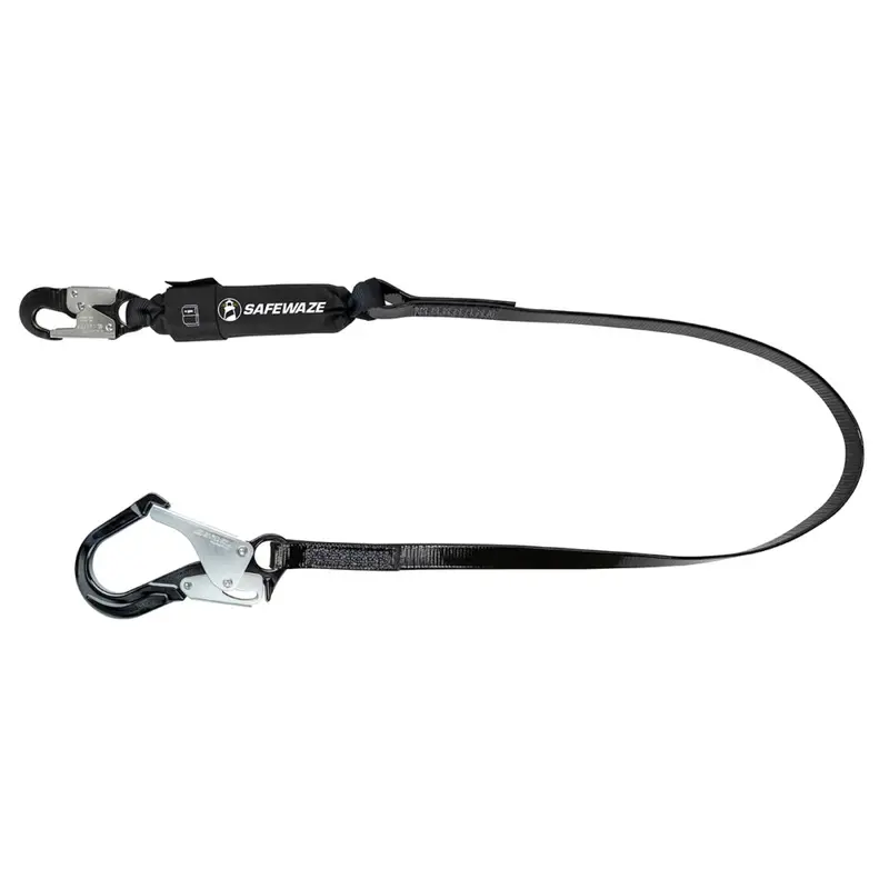 Pro-Shield 6-Foot Single-Leg Energy-Absorbing Lanyard With Aluminum Rebar Hook 1