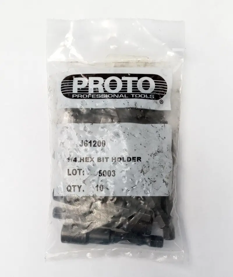 Proto 1/4" Bit Holders – 2-1/8" Length, 10-Piece Set, Usa-Made (J61200) 1