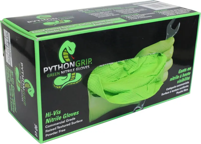 Python Premium Nitrile Exam Gloves – Powder-Free, Textured Grip 1