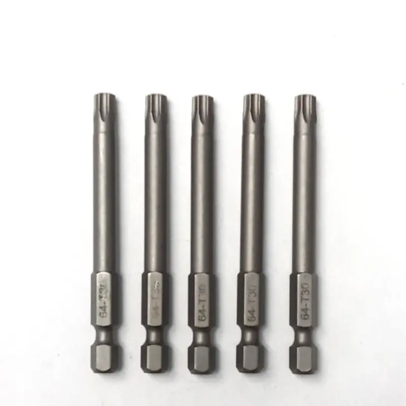 Qualtool Torx Bit Set – T30 X 2-3/4-Inch, 5-Piece Impact-Resistant Drivers (Model 64-T30) 1