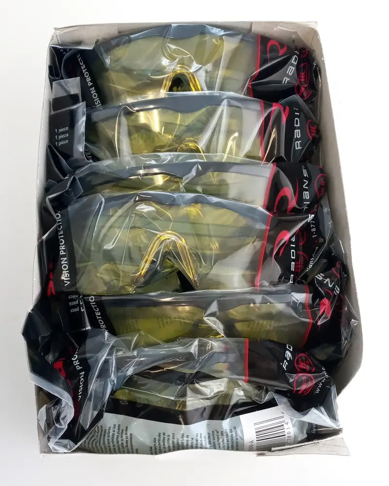 Radians E7800-A Shark Series Safety Glasses — Black/Ambient Lens, 12-Pair Bulk Pack 1