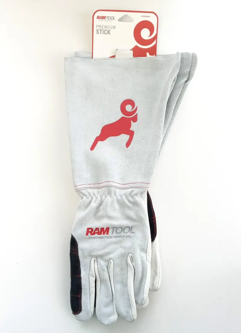 Ram Tool Rtstk00010 Stick Welding Gloves – Large, Reinforced Cuff, Heat-Resistant Leather 1