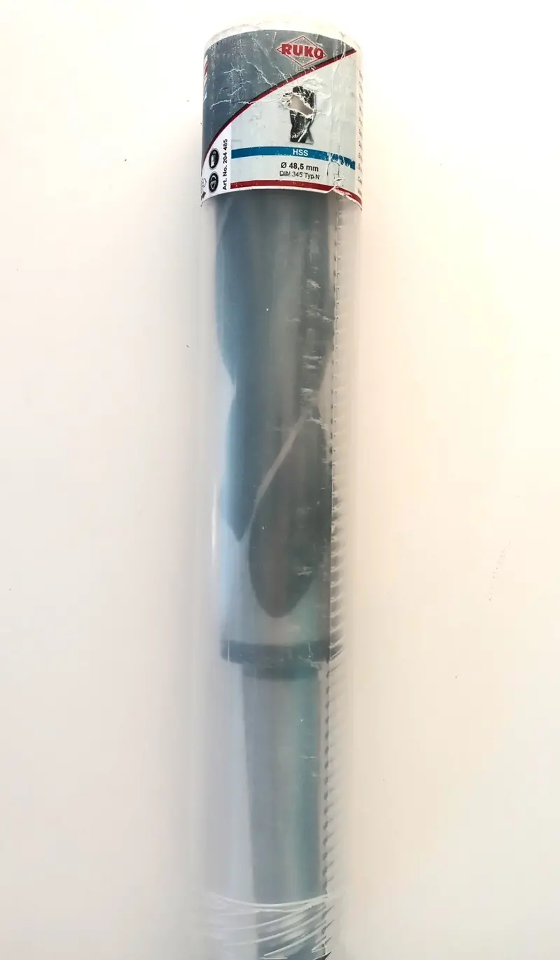 Ruko 48.5Mm Hss Spiral Drill Bit – Din 345 Type N Conical Shank, Morse Taper (204485) 1