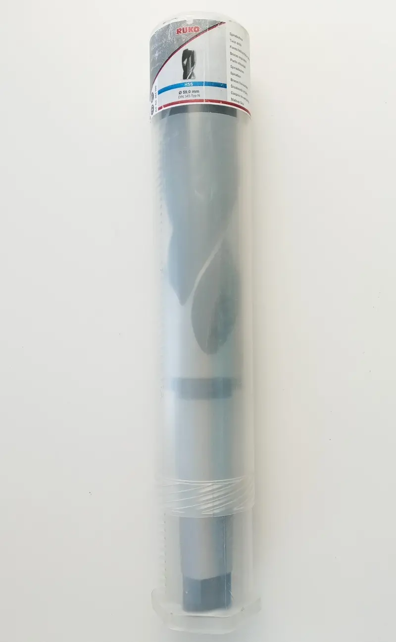 Ruko 59Mm Hss Spiral Drill Bit – Conical Shank, Din 345 Type N, Morse Taper (204590) 1