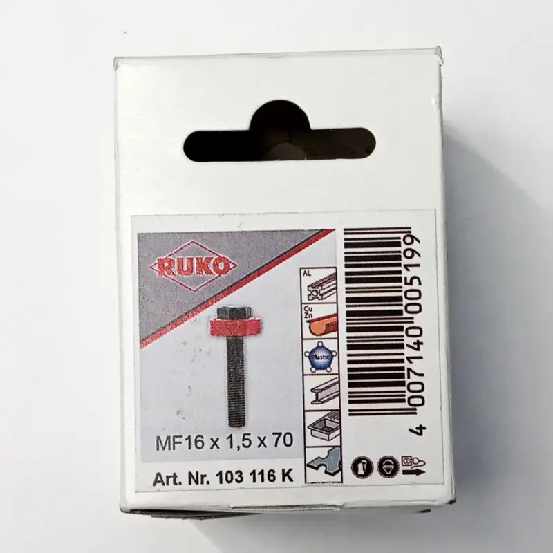 Ruko Ball-Bearing Replacement Bolt – Mf 16×1.5×70Mm For High-Precision Tool Mounting 1