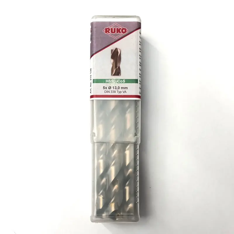 Ruko Cobalt-Enhanced Hss Drill Bits – 13 Mm, 5-Piece Set, Precision-Ground (215130) 1