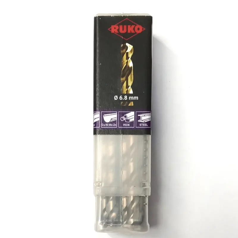 Ruko Hsse-Co Twist Drill Bits – 6.8 Mm, Multi-Material Performance, 10-Pack (215068) 1