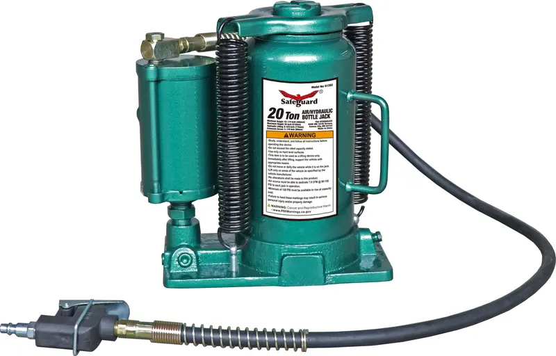 Safeguard 61202 Short-Profile 20-Ton Air & Hydraulic Bottle Jack 1