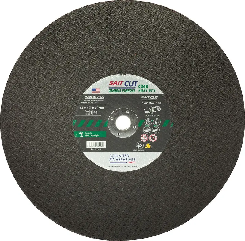 Sait 12-Inch X 1/8-Inch Concrete Cutting Wheel – United Abrasives 1