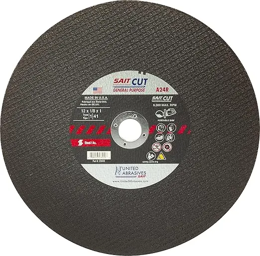 Sait 12-Inch X 1/8-Inch General-Purpose Cut-Off Wheel – United Abrasives 1