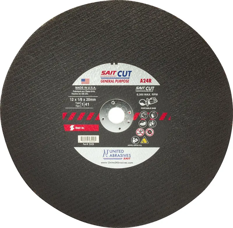 Sait 14-Inch X 1/8-Inch General-Purpose Cutting Wheel – United Abrasives 1