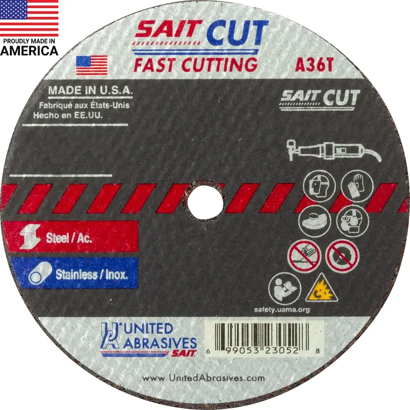 Sait 23050 By United Abrasives – 3" X 0.035" Fast-Cut Angle Grinder Wheel 1