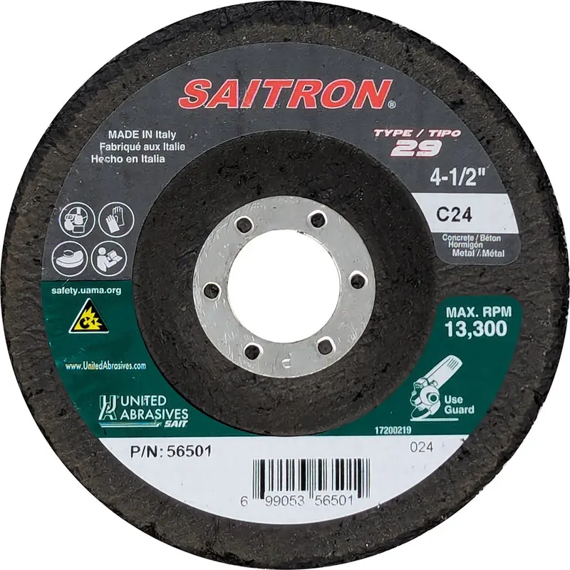 Saitron 4-1/2" Heavy-Duty Grinding Disc – United Abrasives 56501 1