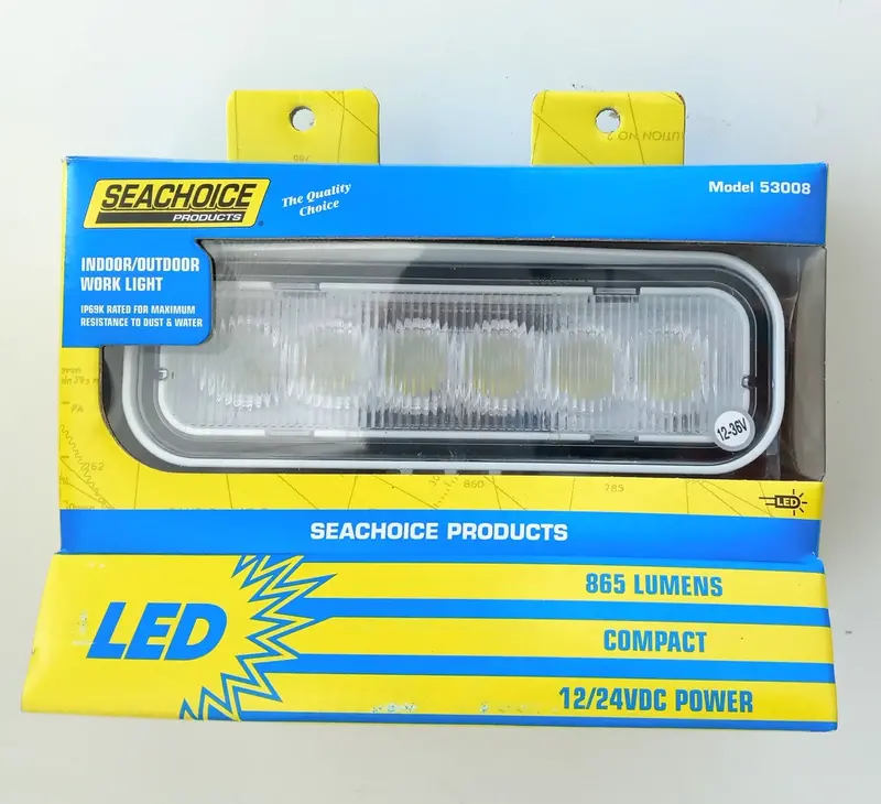 Seachoice Rectangular Led Flood Light – 12V/24V Compatible, White Housing 1