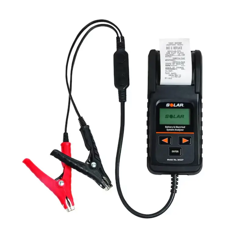 Solar Ba227 Digital 12V Battery And Charging System Tester With Built-In Thermal Printer 1