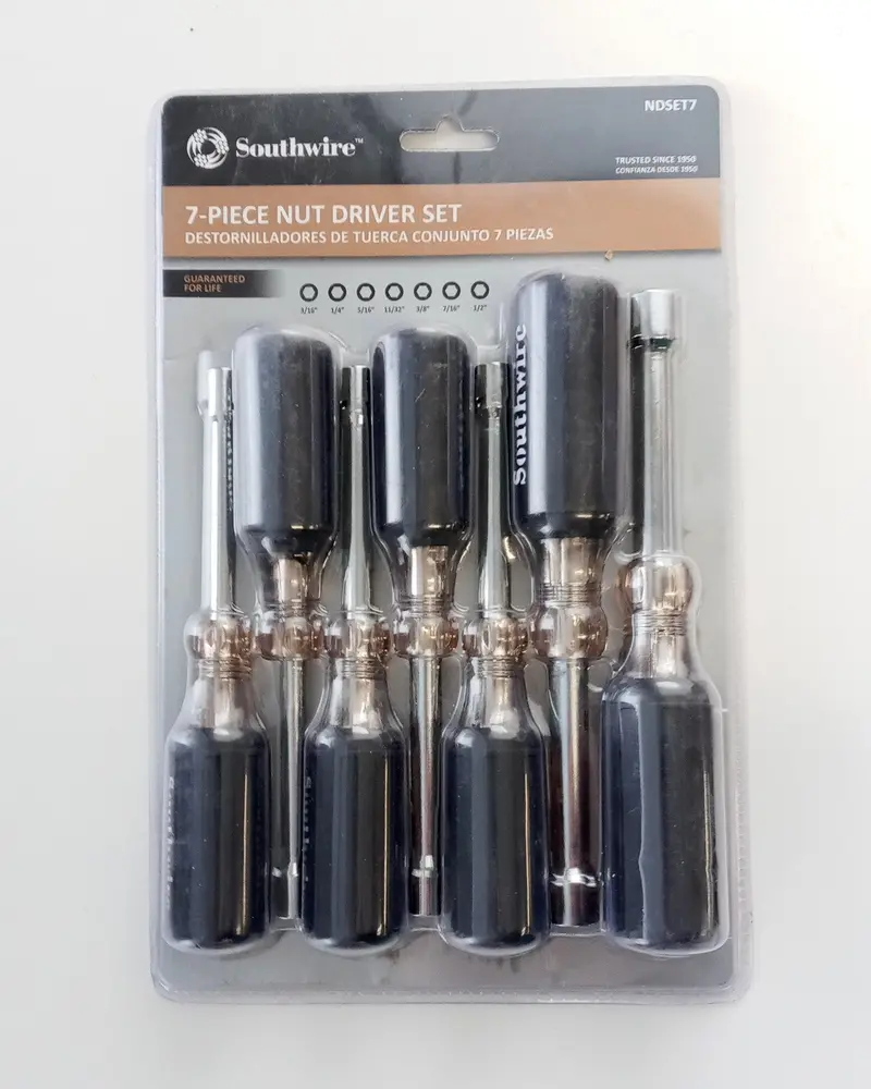 Southwire Ndset7 Hollow-Shaft Nut Driver Set – 7-Piece, 3-Inch Extended Shanks 1