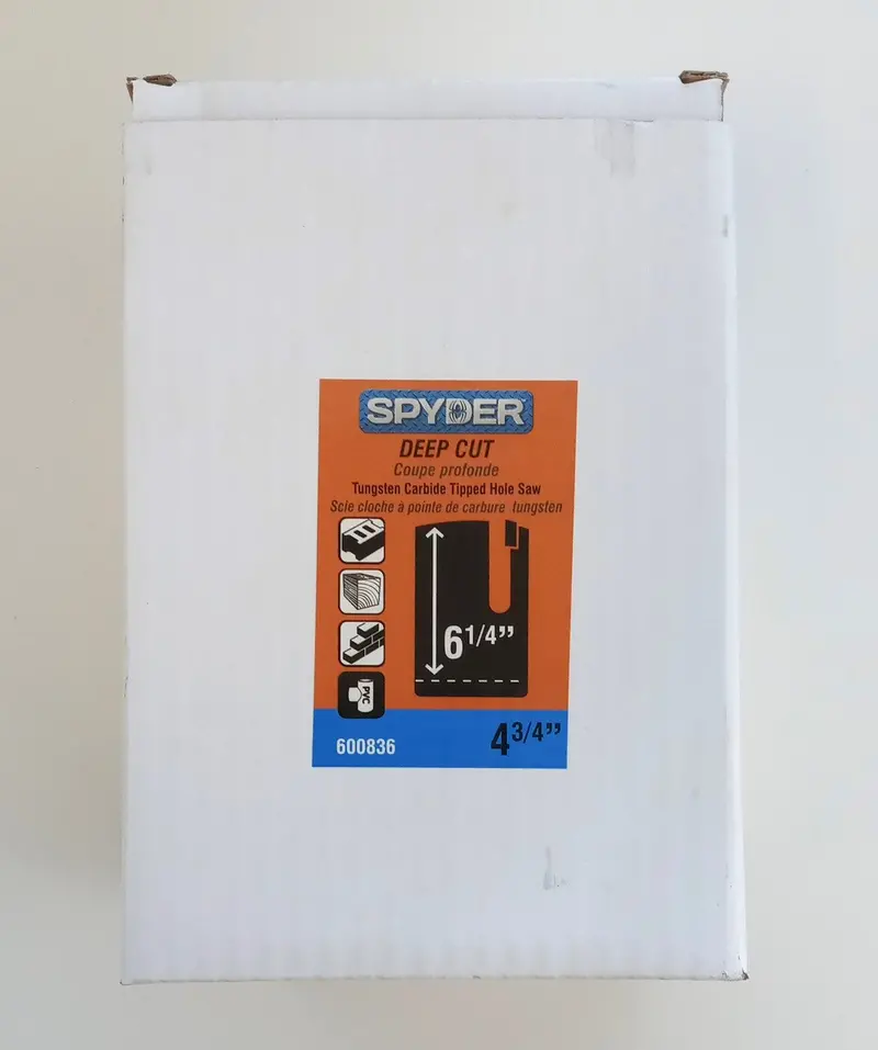 Spyder 600836 Deep-Cut Hole Saw – 4-3/4", Tungsten Carbide-Tipped 1