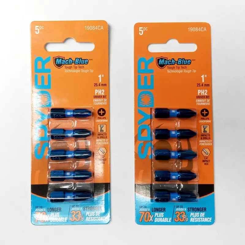 Spyder Ph2 Impact Driver Bit – 1-Inch Length, 10-Piece Set (19084) 1