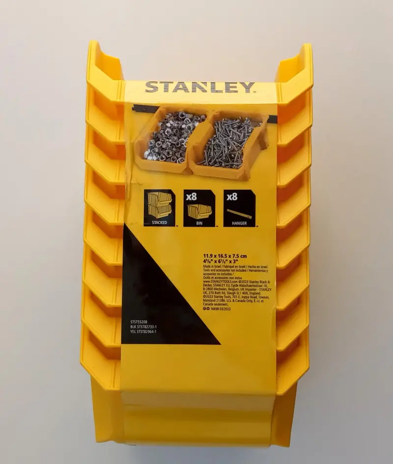 Stanley Stst55208 Yellow Polypropylene #2 Storage Bin – 8-Pack 1