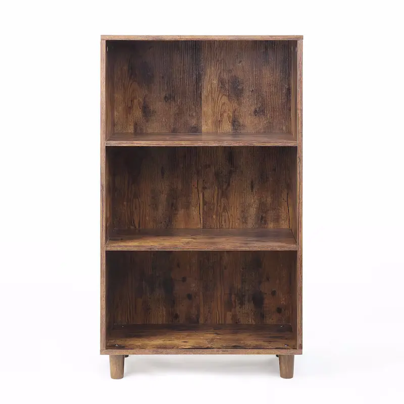 Sunnypoint Wf-Cmj-Wd-Bookcase – Brown 3-Tier Wooden Bookshelf 1