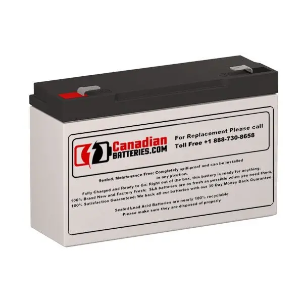 Sunon 3-Fm-12 Replacement Battery – 6V 12Ah Sealed Lead-Acid With F2 Terminals 1