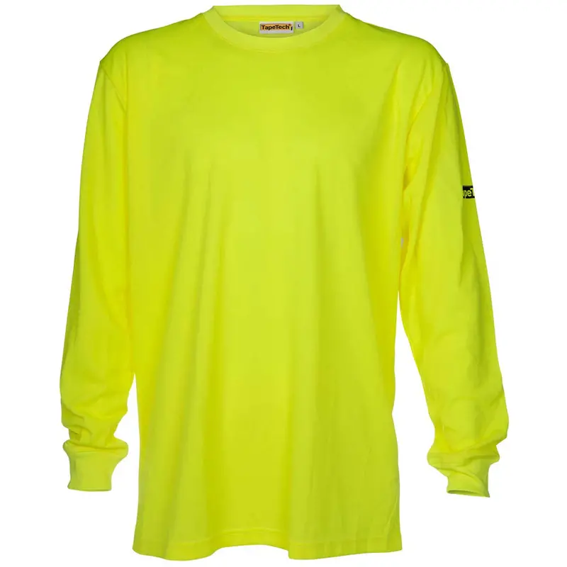 Tapetech Hi-Vis Long Sleeve Safety Shirt – Ansi Class 2 Compliant 1