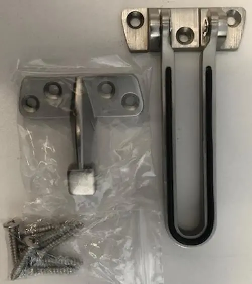 Taymor 37-3081Sn Satin Nickel Door Guard – Integrated Rubber Bumper For Protection 1