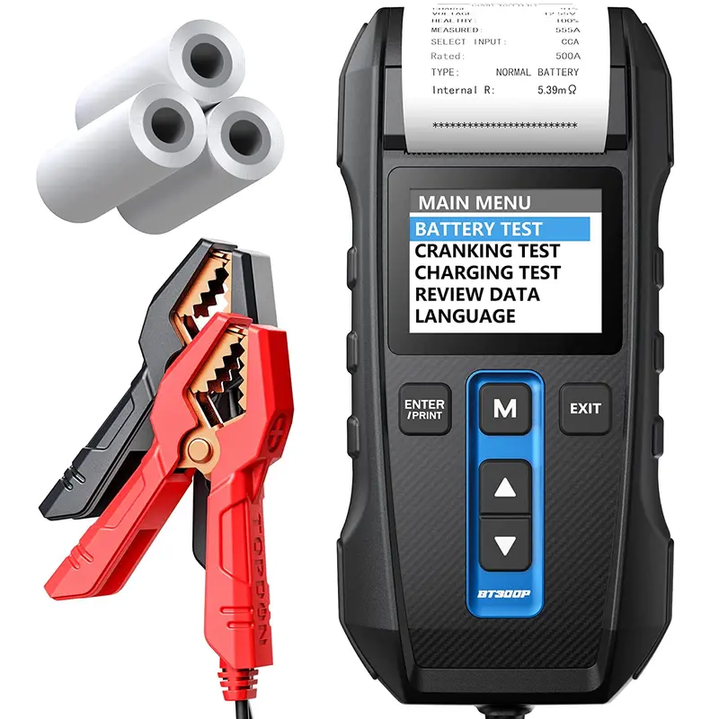 Topdon Bt300P All-In-One Battery & Charging System Analyzer With Printer 1