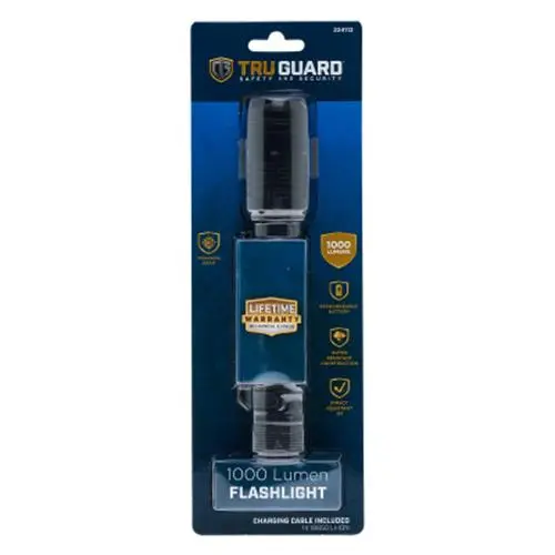 Truguard Tg-1000Rfl-6/1 Rechargeable Tactical Flashlight – 1000-Lumen Output 1