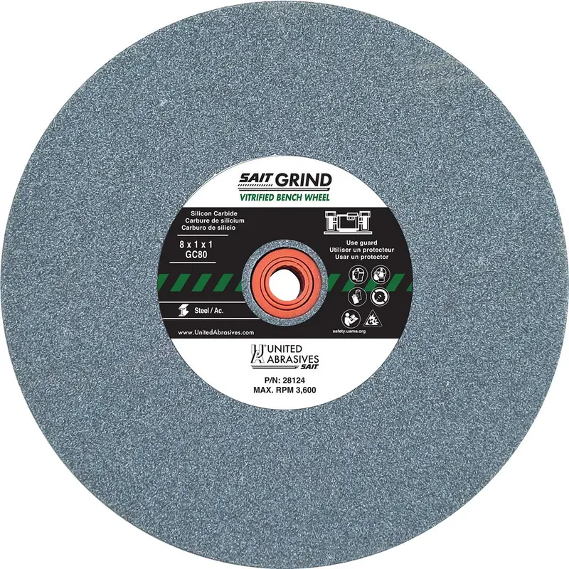 United Abrasives Sait Green Silicon Carbide Bench Grinder Wheels – 6-Inch Diameter 1