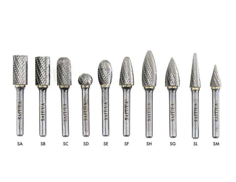 United Abrasives Sait Sm Double-Cut Carbide Burs – Medium-Grind Machining Burs 1
