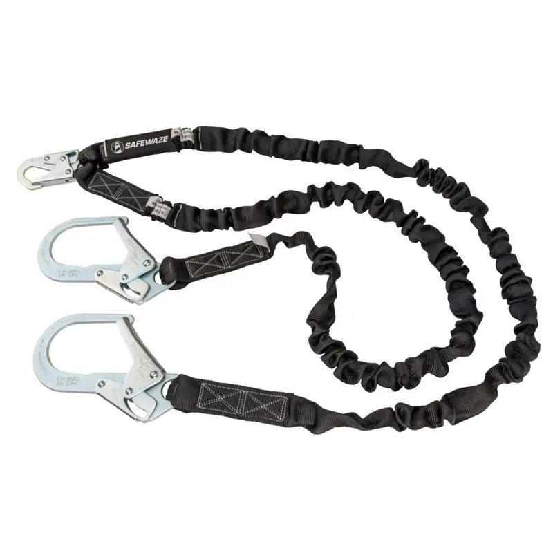 V-Line 6-Foot Dual-Leg Internal Shock-Absorbing Lanyard With Rebar Hooks 1