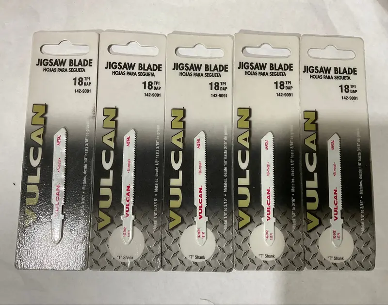 Vulcan 2-3/4-Inch T-Shank Jigsaw Blades – 18 Tpi Bi-Metal, 5-Piece Set 1