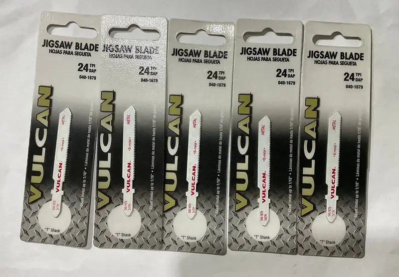 Vulcan 2-3/4-Inch T-Shank Jigsaw Blades – 24 Tpi Bi-Metal, 5-Pack 1