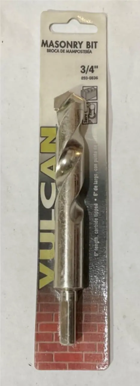 Vulcan 3/4-Inch X 6-Inch Carbide-Tipped Masonry Drill Bit 1