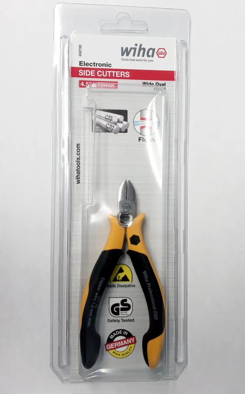 Wiha 32720 Esd-Safe Precision Oval Head Cutters – Flush-Cut, German Engineering 1