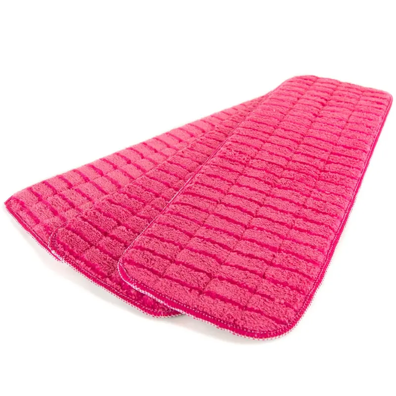 Zwipes H1-733 Premium Red Microfiber Mop Pads – 18", Wet-Cleaning Replacement, 3-Pack 1
